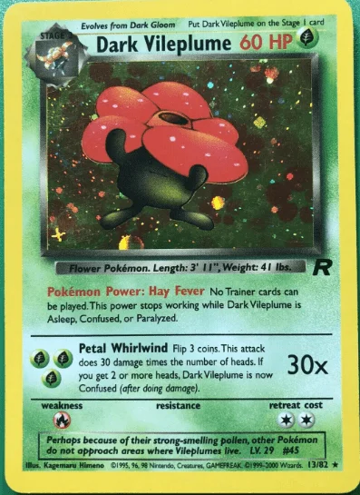 Dark Vileplume - Team Rocket #13/82 (Damaged)