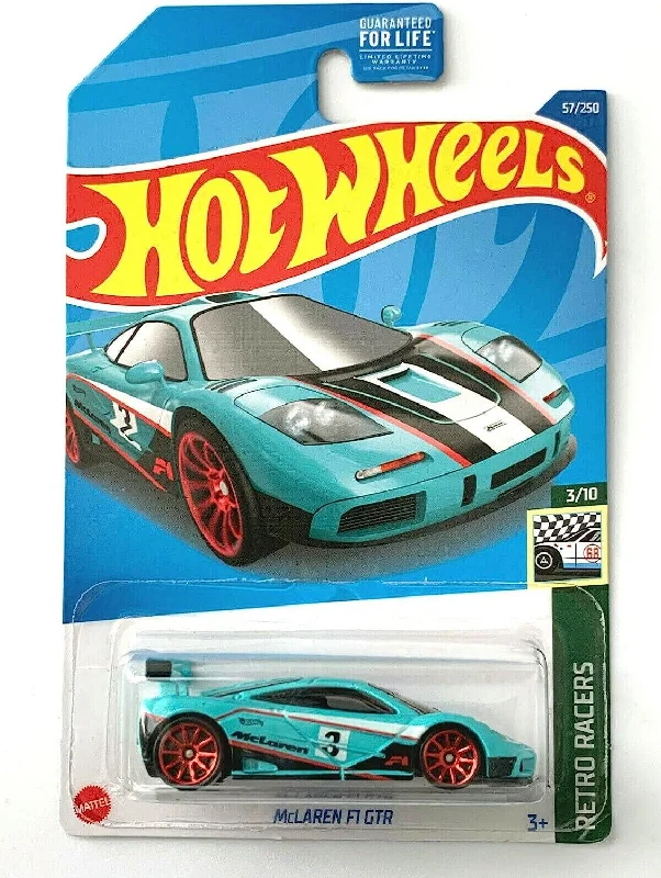 Hot Wheels McLaren F1 GTR, Retro Racers 3/10 [Turquoise] 57/250