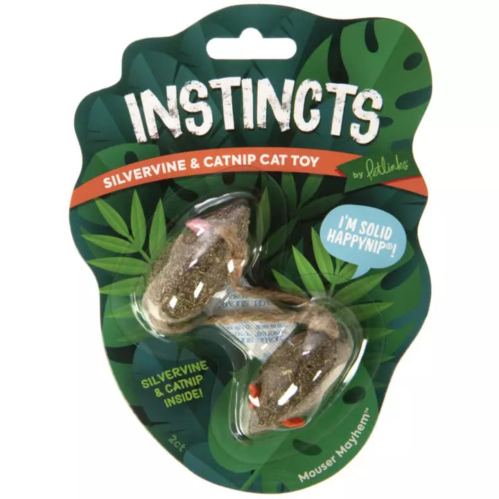 Petlinks® Instincts Mouser Mayhem™ HappyNip™ Silvervine & Catnip Compressed Catnip Cat Toy