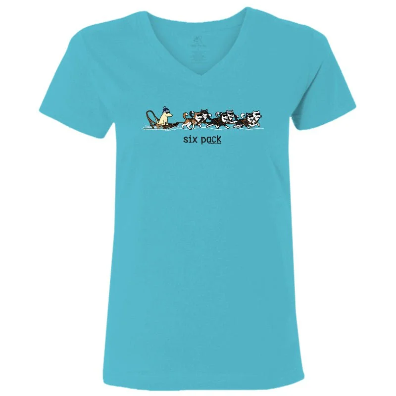 Six Pack - Ladies T-Shirt V-Neck