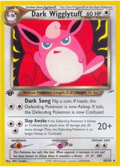 1st Edition Dark Wigglytuff - Neo Destiny #040/105 (Heavily Played)