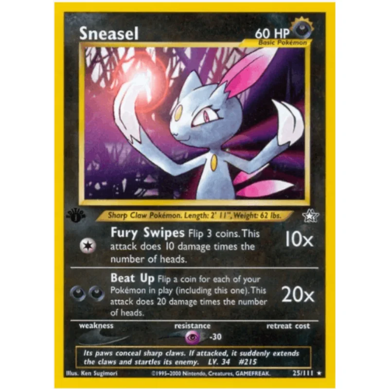 1st Edition Sneasel - Neo Genesis #025/111