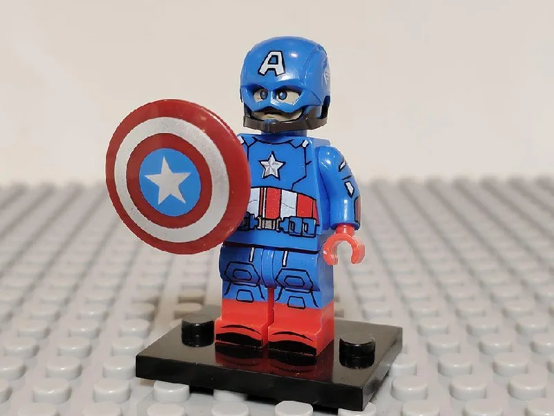 Custom Lego Compatible Captain America Minifig