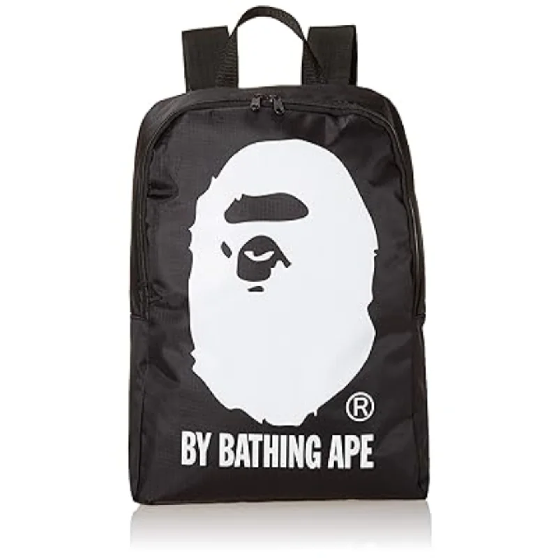 Bape Black Backpack with Ape Logo