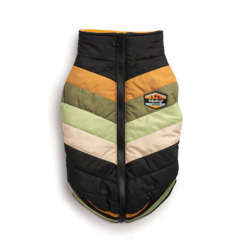 Fabdog Black Chevron Coat For Dogs