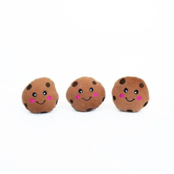 ZippyPaws Miniz Cookies 3-Pack Plush Dog Toys (Plush Dog Toy)