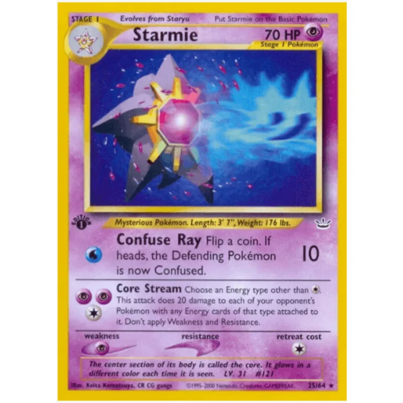 1st edition Starmie - Neo Revelation #25/64 (Lightly Played)