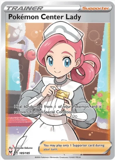 Pokémon Center Lady (Full Art) - Vivid Voltage #185/185 (Near Mint)