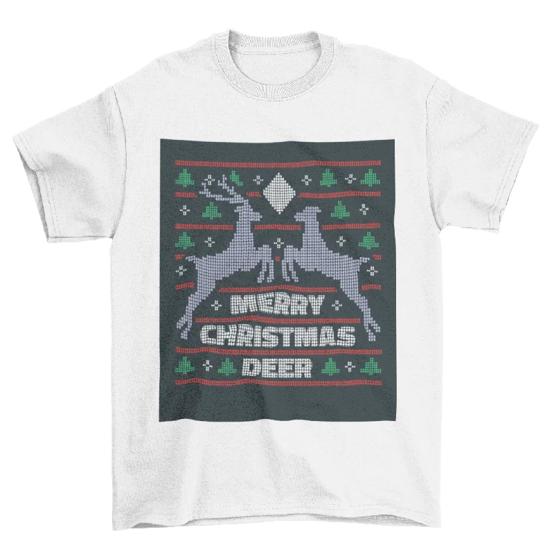 Reindeer Christmas Sweater T-Shirt