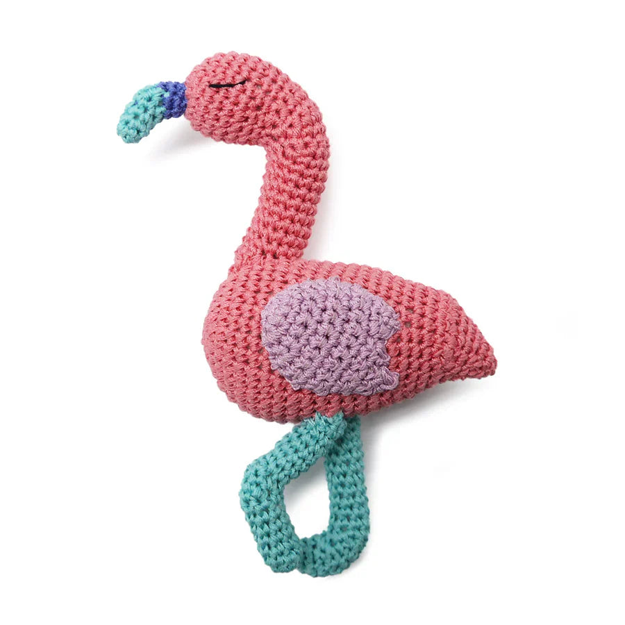 Dogo Pet Flamingo Crochet Dog Toy