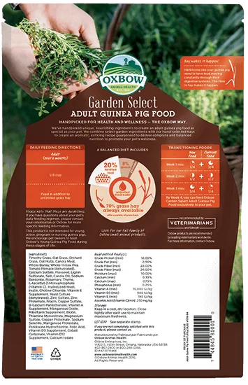 Oxbow Garden Select Adult Guinea Pig Food (4 lbs)