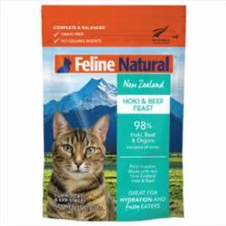 Feline Naturals Cat GF Beef Hoki Pouch 3oz