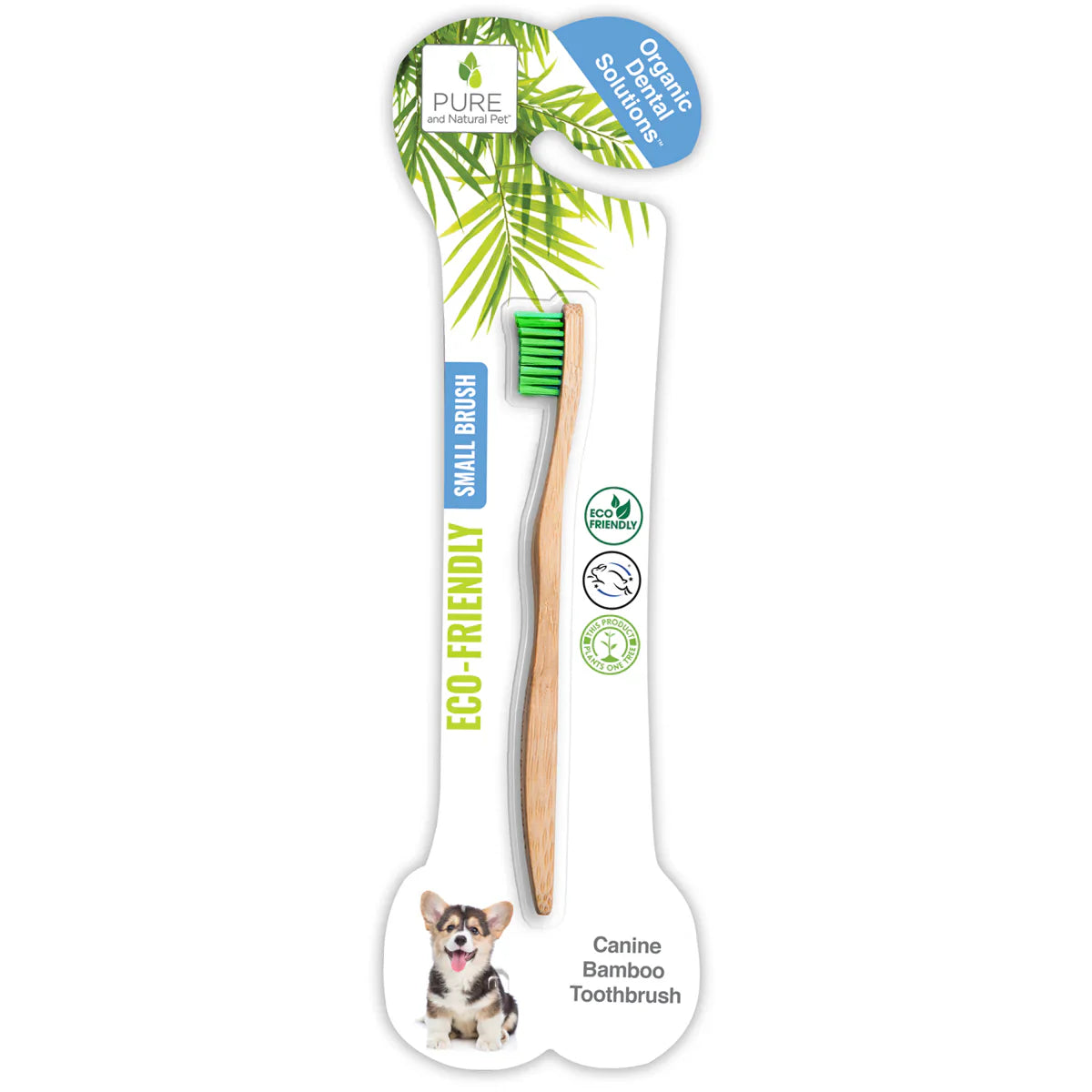 Pure and Natural Pet Bamboo Toothbrush for Small Dogs - Organic Dental Solutions®