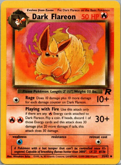 Dark Flareon - Team Rocket #35/82 (Near Mint)