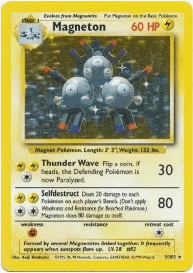 Magneton - Base Set #009/102 (Heavily Played)