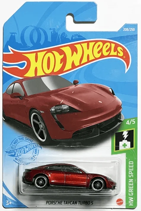 Hot Wheels Porsche Taycan Turbo S (Maroon) HW Green Speed