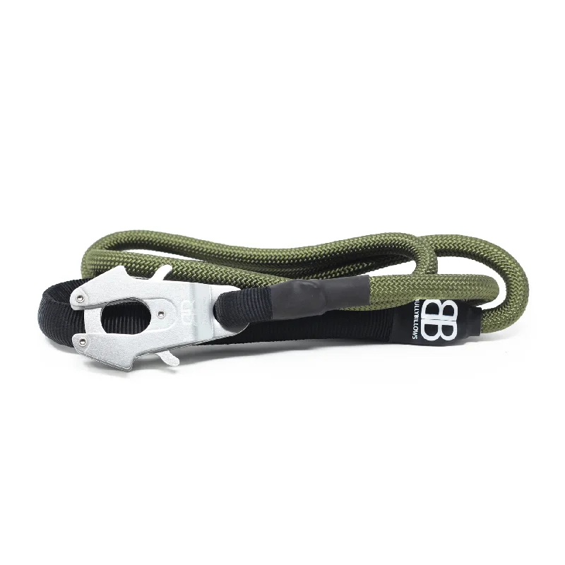 1.4m Combat Rope Leash - Secure Rated Clip - MATTE PLATINUM - Khaki