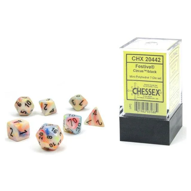 7-set Cube Mini Festive Circus Dice