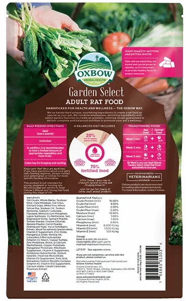 Oxbow Garden Select Adult Rat Food (2.5 lbs)