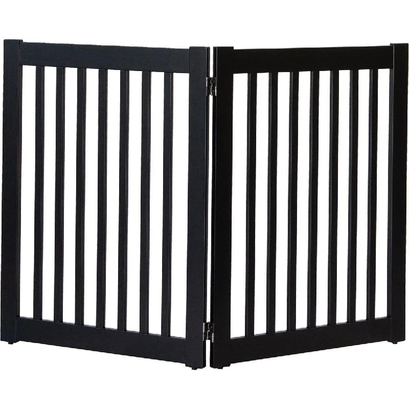 Highlander Series Solid Wood Dog Gate Black