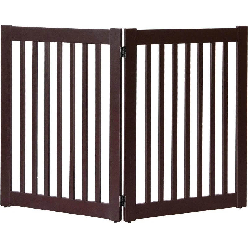 Highlander Series Solid Wood Dog Gate Mahogany