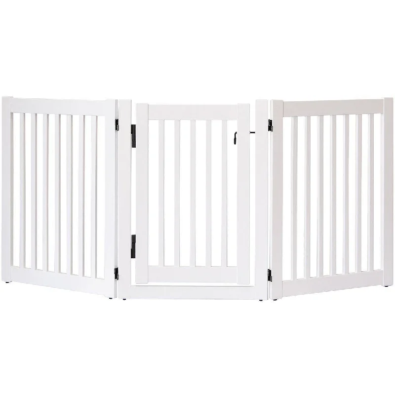 Highlander Series Solid Wood Walk Through Dog Gate White