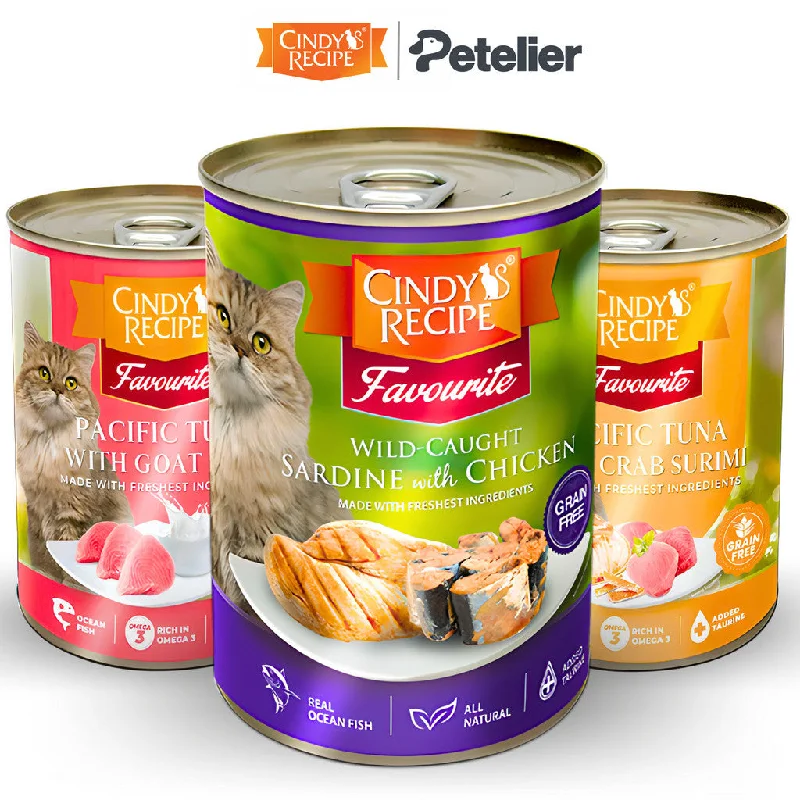 Cindy's Recipe Favourite Wet Cat Food 400g Can - Grain Free